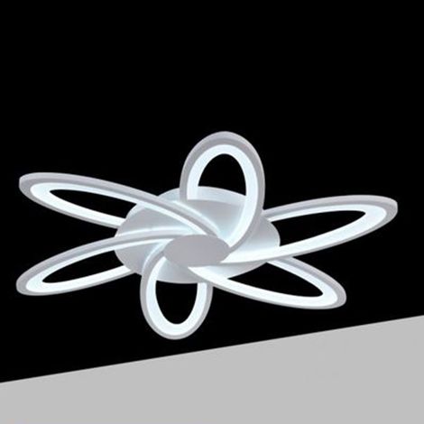 TrAdE Shop Traesio - Plafoniera Led Design Moderno Lampada Soffitto C15-3c 59w 4720lm 300° Luce Selezionabile -