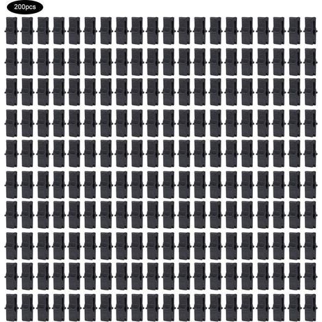 Serre Fixation Clip 200 Pcs Clip de serre PP Serre Film Clip De Fixation Pince Serre Accessoires pour Filet en Plastique Film (1 x 0.4 po) (1/5)