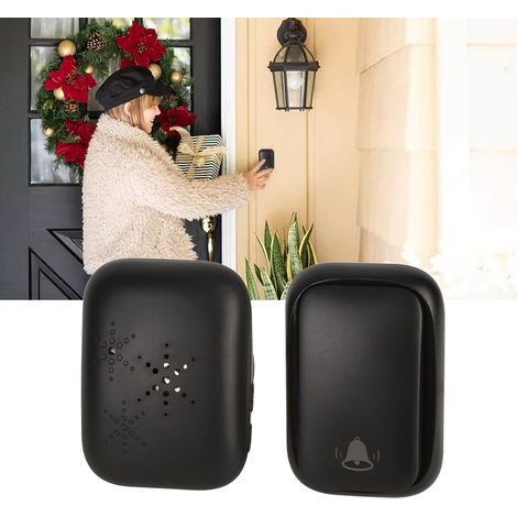 Sonnette de porte sans fil sans câblage pour l'extérieur 100-230V-- (1/5)