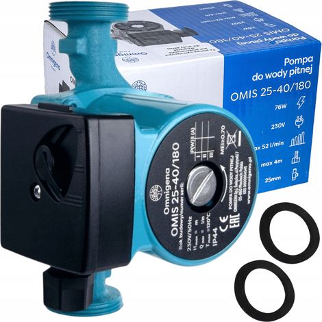 Pompe de circulation 25-40/180 pour eau potable – Circulateur 1½" – 3 vitesses – Économie d'énergie – Débit 52 l/min