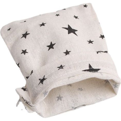 Lot de 50 sacs à cordon en coton noir à motif étoiles (10 x 15 cm) Sacs cadeaux, sachets pour thé et fleurs séchées, et sacs de rangement (1/5)