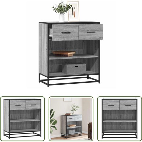vidaXL Schrank -  Sideboard Grau Sonoma 68x35x76 cm Holzwerkstoff (1/5)