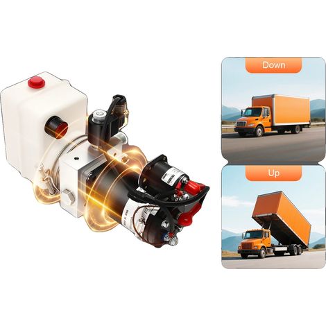 Unidad de potencia hidráulica, accionamiento remoto, diseño compacto, 220 V, color negro, UE (1/5)