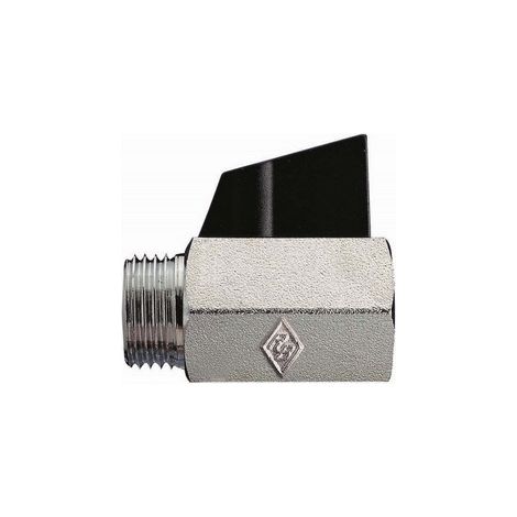 VALVOLA MINISFERA FILETTATURA MF SABBIATA E CROMATA CON MANIGLIA Misura: 3/8" DN 10 PN 10
