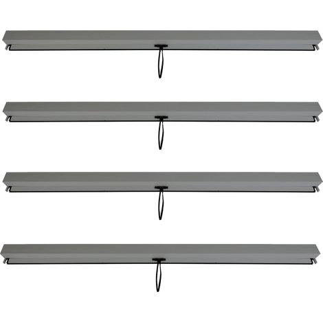 Seitenwand für Pergola HHG-263, 4er-Set Pavillon Rollo Ersatzseitenwand, Stoff/Textil sturmfest 3x3m anthrazit (1/5)