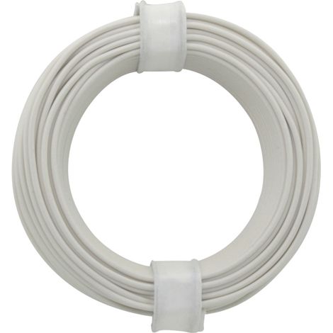 Donau Elektronik 105-5 Fil de câblage 1 x 0.20 mm² blanc 10 m