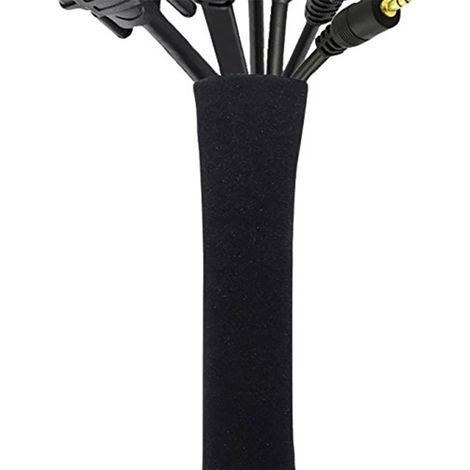 Gaine cache-câbles Néoprène 100cm Organisateur de fils avec fermeture éclair pour TV et ordinateur (1/5)