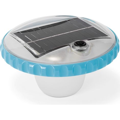 Intex – Lampe LED flottante solaire 28695 – Étanche – Autonomie 5h – Multicolore et blanc – Pour éclairage de piscine – Modes lumineux (1/10)