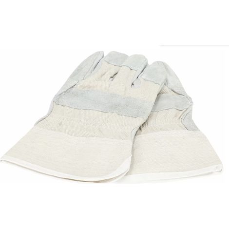 Arbeitshandschuh, Leder, weiß