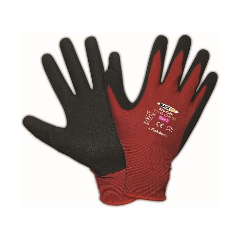 AUSTRALIAN GUANTI NYLON PALMO POLIURET.ROSSO TG.11 ART.1514 confezione da PAIA 12