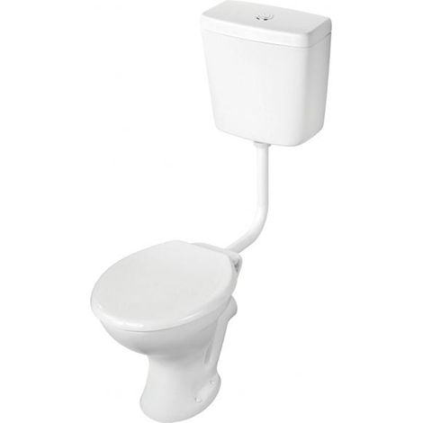 Armitage Shanks Sandringham 21 Low Level Toilet Push Button Cistern - Bakasan Hard Wearing Seat (1/2)