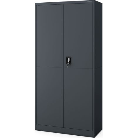 Armoire en métal verrouillable JAN, 900 x 1850 x 400 mm, Smart: anthracite