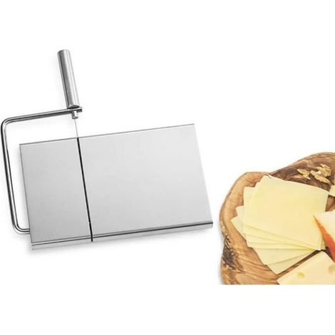 Fromage Trancheur - Coupe-fil Acier Inoxydable - Réglable Hauteur - Base Antidérapante - Pour Fromage Beurre Fruits Légumes - 1 Pièce (1/4)