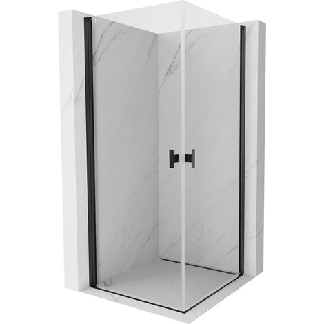 Mexen Mist-B Duo cabine de douche pivotante 85 x 85 cm, transparent, noir - 8A2-085-085-70-00 (1/5)