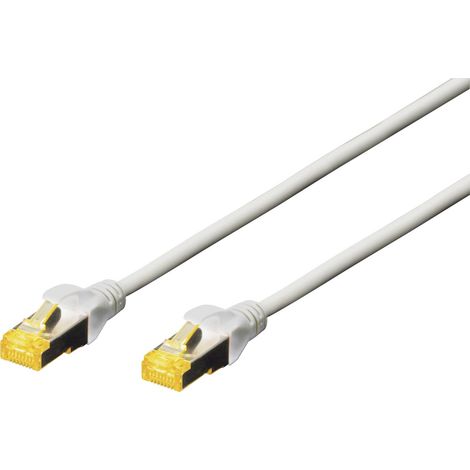 Digitus DK-1644-A-010 RJ45 Patchkabel CAT 6a S/FTP 1.00 m Grau Halogenfrei, verdrillte Paare, mit Ra (1/5)
