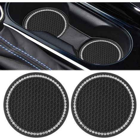 Dessous de Verre - Non spécifié - Lot de 2 - Antidérapants - 7 cm - Silicone Noir (1/4)