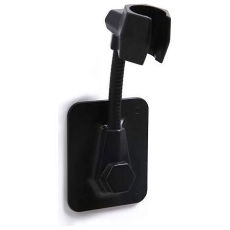 Support Douchette Mural Support pour Pommeau de Douche Réglable Auto Adhésif Support Douche Plastique Universel Support de Pommeau de Douche Sans Perçage Support Mural Accessoire Douche Noir (1/4)