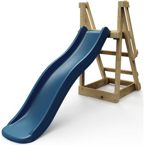 Rebo 6 ft Freestanding Kids Slide - Navy Blue