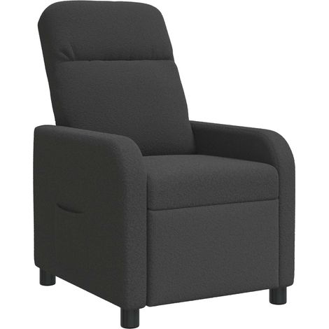 Recliner Dark Grey Bouclé vidaXL (1/5)
