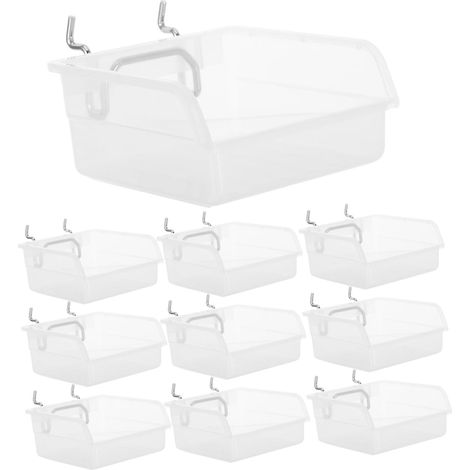 Lot de 10 boîtes de rangement transparentes en plastique (1/5)