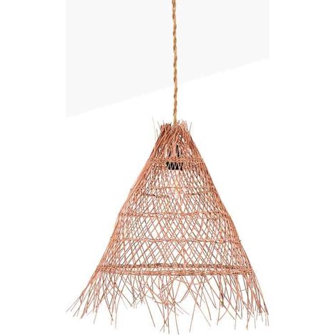 Lámpara Colgante De Mimbre "Willow" - Cuerda