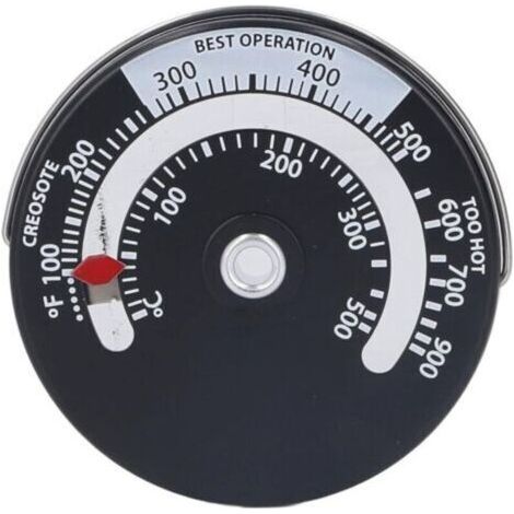 ThermomèTre MagnéTique pour Poêle 0-500℃ Cadran Jauge de ThermomèTre de Haute PréCision Compteur de TempéRature du Four pour Cheminée Poêles à Bois