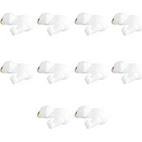 Lot de 10 protections d'angle en silicone souple, motif animaux, blanches, pour éviter les chocs et protéger les bords des coins des meubles. (1/5)