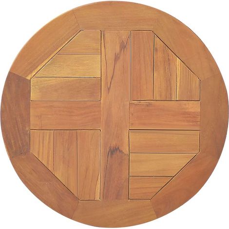Piano Tavolo in Legno Massello di Teak Rotondo 2,5 cm 40 cm vidaXL