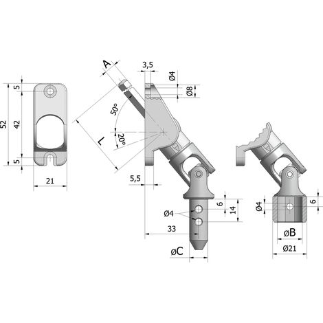 Cherubini Sortie de Caisson Nylon Blanc Volets