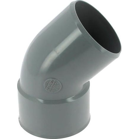 Coude 45° PVC évacuation Mâle Femelle Ø75 (1/3)