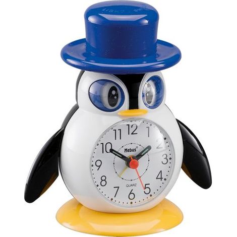 Mebus 26514 Kinder-Quarzwecker Motiv Pinguin