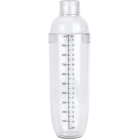 Shaker à protéines, shaker à vinaigrette portable et antidérapant pour fêtes, restaurants, bars, boutiques de bubble tea et usage domestique (1000 ml) (1/5)
