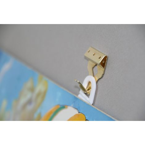 Lot de 20 attaches adhésives rondes plastique. Diamètre 45mm. Pour des cadres jusqu'à 800 Grammes. Made in France. (1/3)