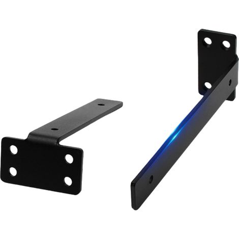 noir Lot de 4 Supports d' Étagère Flottants, 15 x 6.5 CM, Équerre Étagere Durable et Pratique, Equerre Etagere Murale avec Vis (1/5)