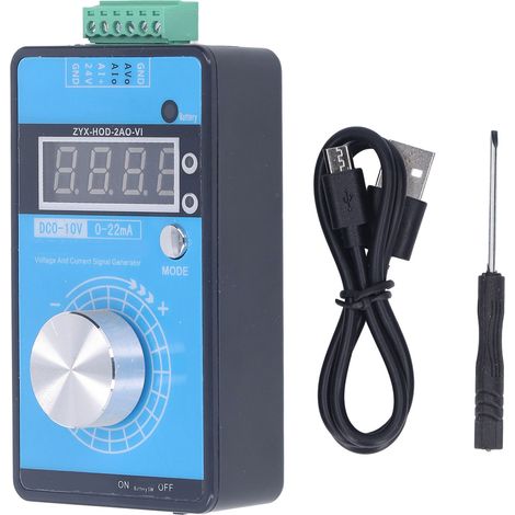Générateur de Signaux Analogiques 0‑10V/0‑22mA, Alimentation 24V DC pour Simulation (1/5)
