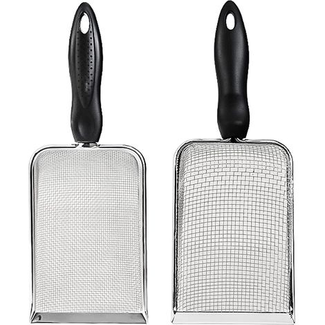 2pcs-pelle  Sable Pour Reptiles En Acier Inoxydable  Maille Fine Pour Terrarium, Substrat De Litire, Pelle D'angle Pour Reptiles, Pelle  Sable Bar (1/5)