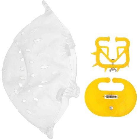 Anneaux de sevrage jaunes pour veaux/pinces nasales en plastique, adaptés au sevrage du bétail, 4 jeux inclus. (1/5)