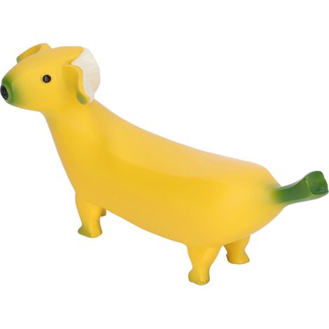 Sculpture de chien banane en résine, amusante et légère, décoration artistique pour la maison ou le bureau, 20 x 9 cm / 7,9 x 3,5 pouces (1/5)