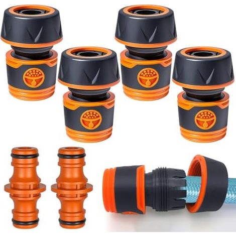 4 pièces, raccords pour tuyaux, raccord de jardin, connecteur tuyau d’arrosage (19 mm) - (1/5)