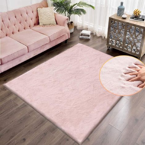 Teppich Wohnzimmer waschbar 150 x 240 cm (Rechteckig) Rosa Altrosa (1/5)