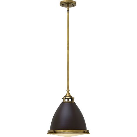 Elstead Amelia - 1 Light Medium Dome Deckenanhänger Rosskastanienbronze, Restaurierungsbronze, E27 (1/3)