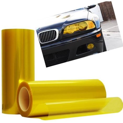 film autocollant de voiture de film vinyle adhésif pour brouillard phare taillight jaune (1/3)