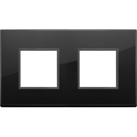 VIMAR - 21643.88 Placca 4M (2+2) int71 nero tot. diamante