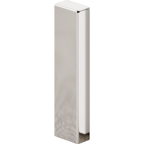 Ilcom terminale esterno destro FCEP per battiscopa in acciaio FC 100mm x 17mm x 10mm  - Argento lucido