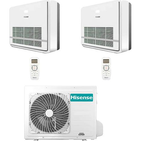 Hisense Console Series Turbo R32 Dual Split Inverter Klimaanlage 9000 + 12000 BTU mit E.U. 2AMW52U4RXC NEU Klasse A++/A+