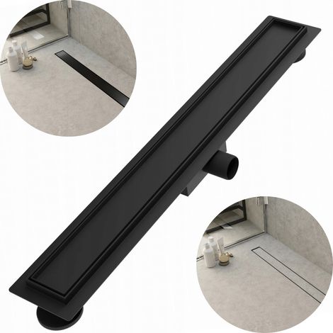 Caniveau de douche linéaire 2 en 1 noir mat 50 cm (1/5)