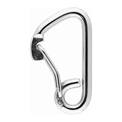 Mousqueton de pompier ressort asymétrique inox A4 - Diamètre: 10