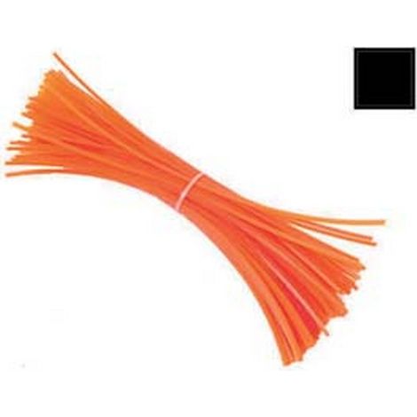 5BL FILO PER DECESPUGLIATORE IN NYLON QUADRO ARANCIO - mm.3 in spezzoni da cm.36 - conf. 50 pezzi