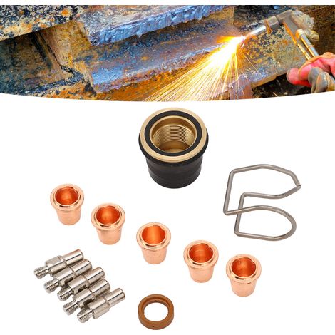 13-teiliges Set, kompatibel mit Verbrauchsmaterialien für den Plasmabrenner S45, Elektrodendüsenhalter S45 (1/5)