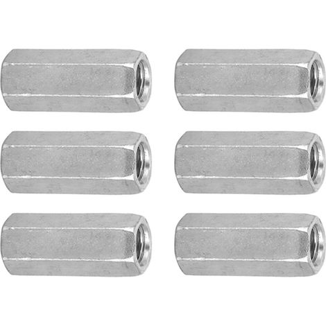 Lot de 10 entretoises hexagonales M8 x 30 mm, écrous tubulaires filetés, fixations à douille, longueur 30 mm, acier, visserie industrielle (1/5)